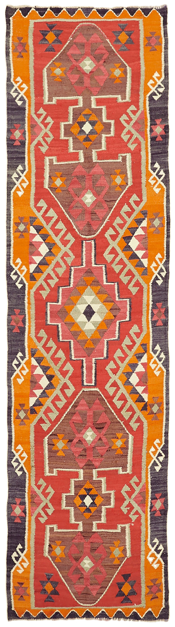 3x12 Vintage Tribal Kilim Runner -42808