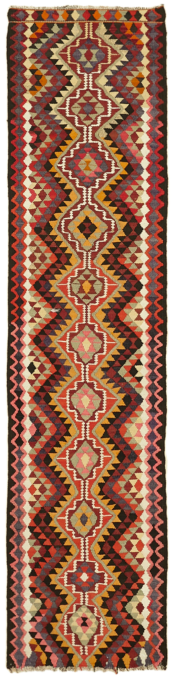 3x11 Vintage Tribal Kilim Runner -42813