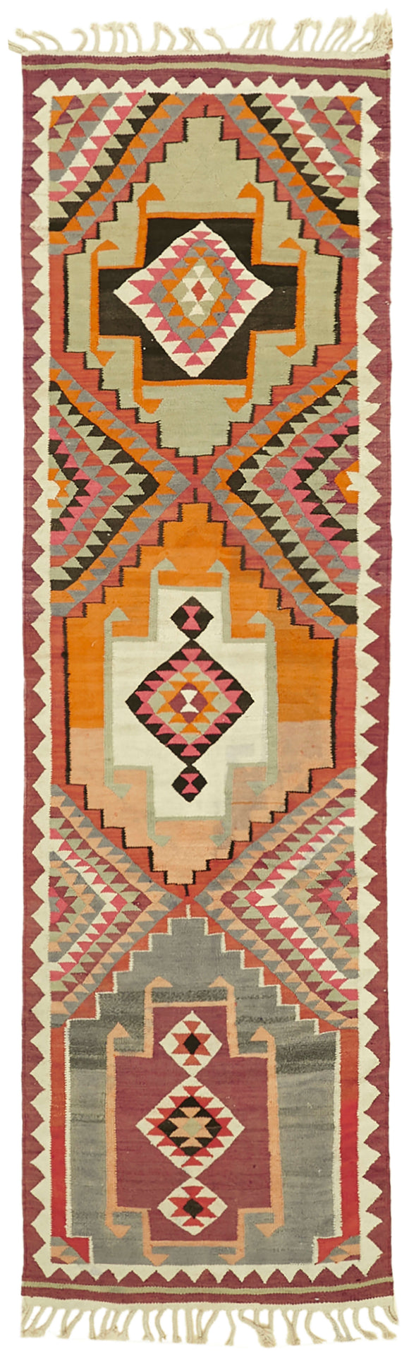 3x12 Vintage Tribal Kilim Runner -42819