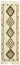 3x9 White Bohemian Runner Kilim Rug -42826