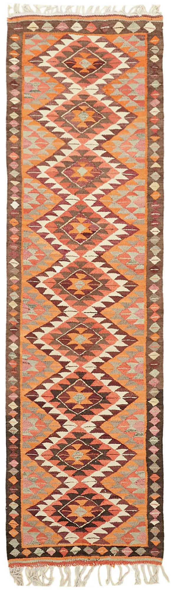3' 4'' x 10' 6'' Handmade Runner Kilim Rug