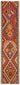 3x13 Vintage Tribal Kilim Runner -42841