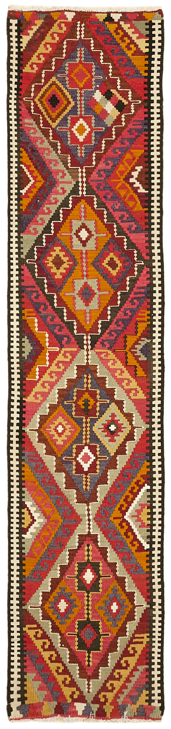 3x13 Vintage Tribal Kilim Runner -42841
