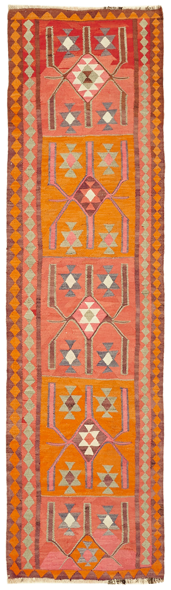 3x12 Vintage Tribal Kilim Runner -42996