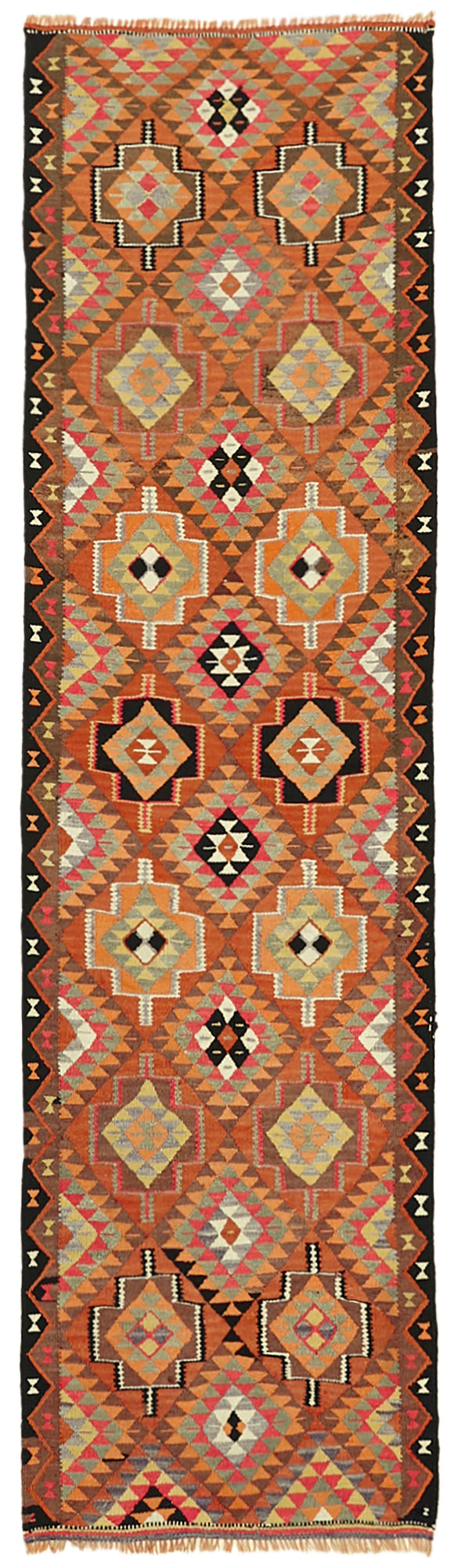 2' 10'' x 9' 11'' Bohemian Kilim Runner