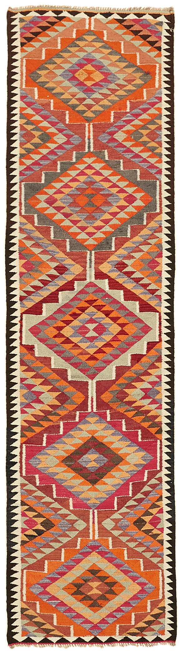 3x11 Vintage Tribal Kilim Runner -43004