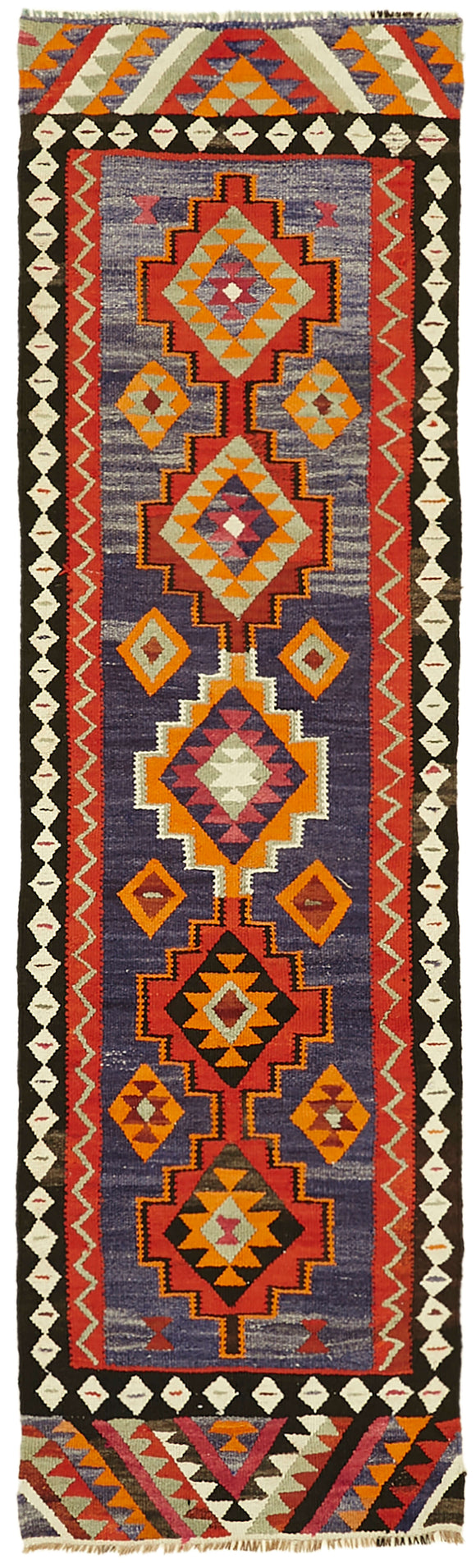 3x11 Vintage Tribal Kilim Runner -43006