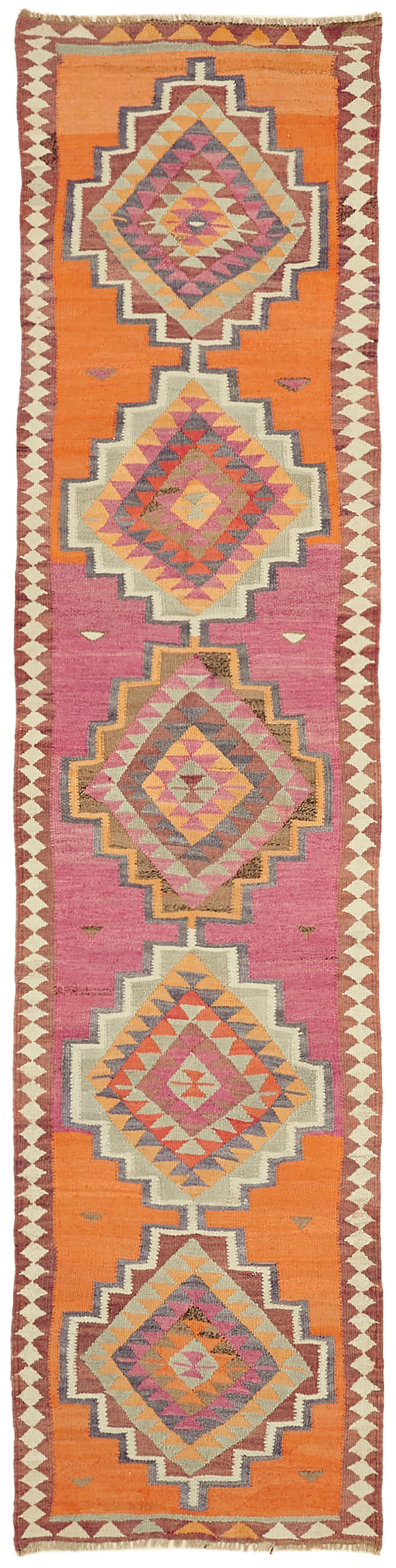 3x13 Vintage Tribal Kilim Runner -43022