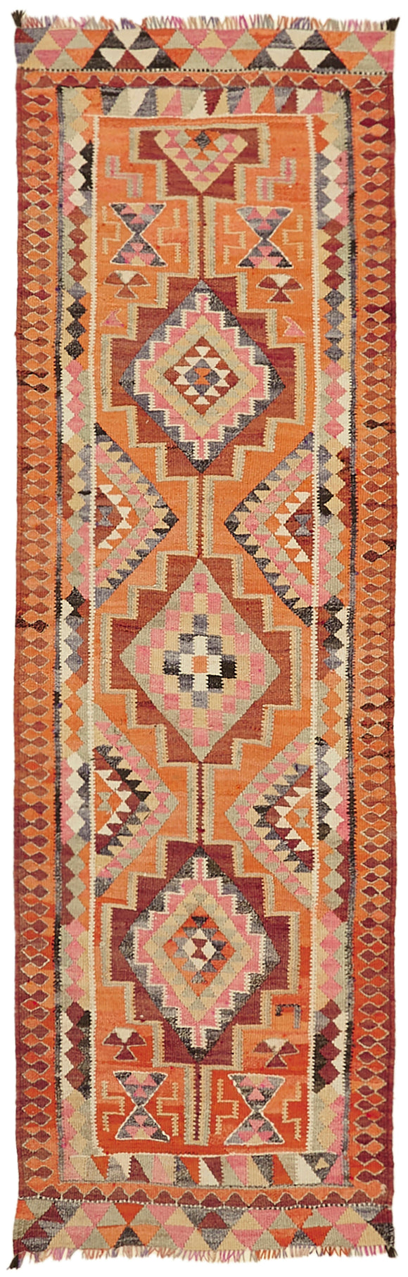 3x9 Vintage Tribal Kilim Runner -43026