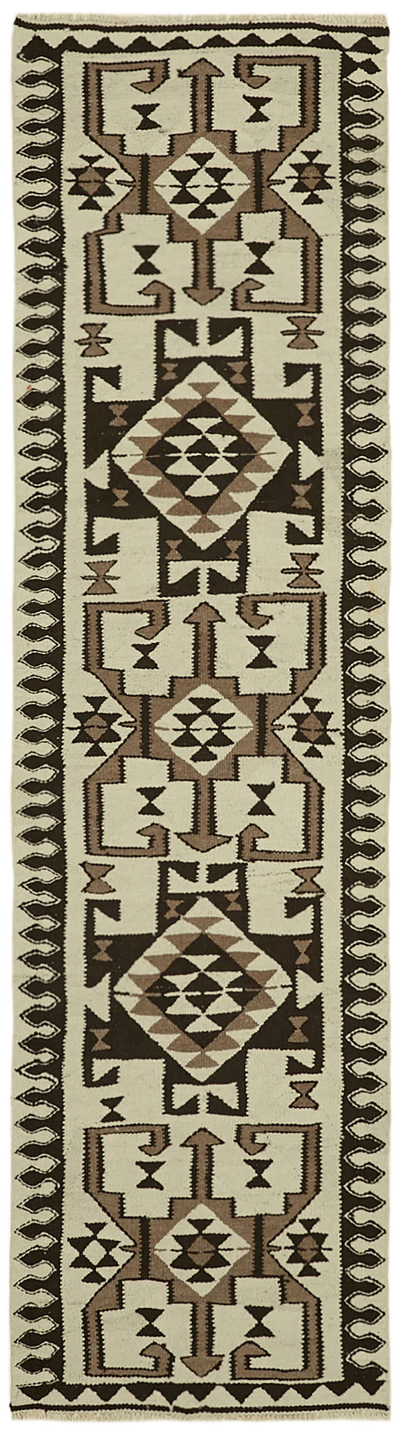 3x11 Vintage Tribal Kilim Runner -43027