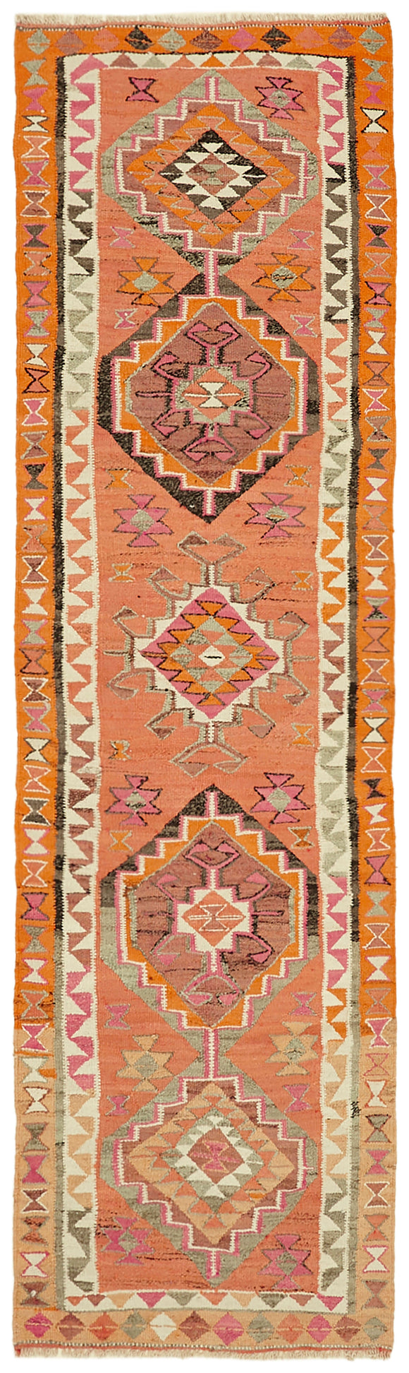 3x11 Vintage Tribal Kilim Runner -43028