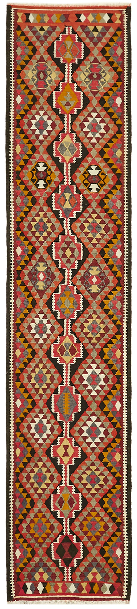 3x12 Vintage Tribal Kilim Runner -43031