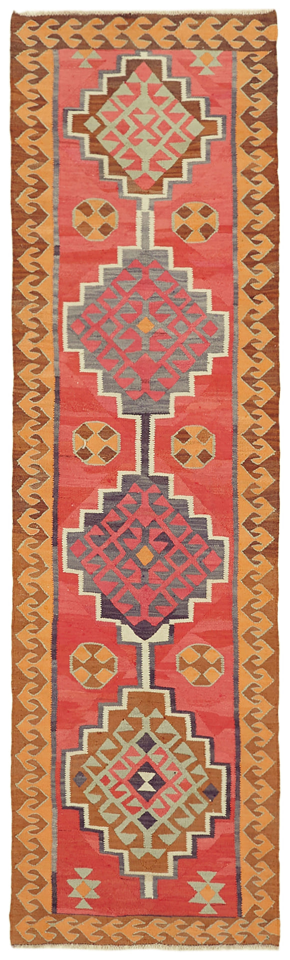 3x11 Vintage Tribal Kilim Runner -43036