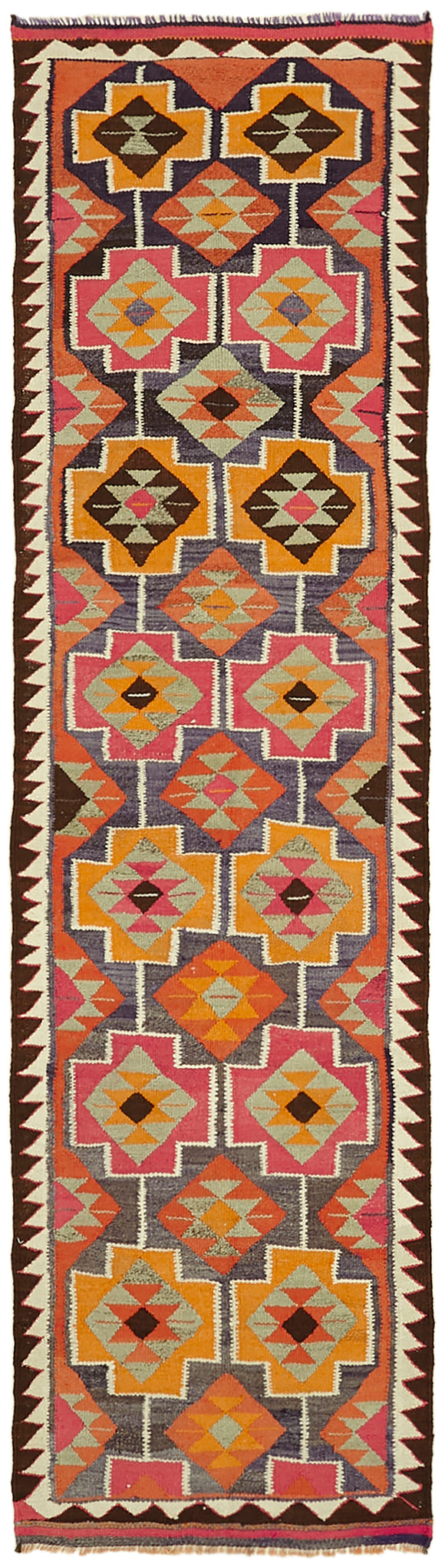 3x11 Vintage Tribal Kilim Runner -43037
