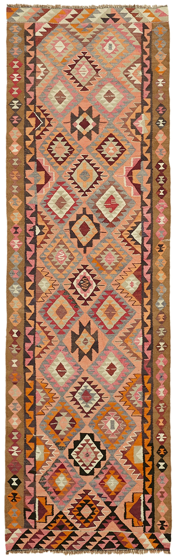 3x10 Vintage Tribal Kilim Runner -43045
