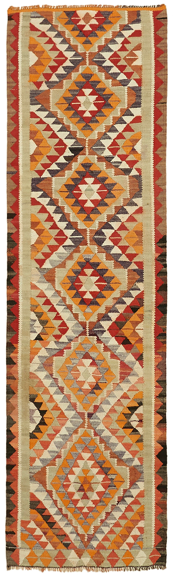 3x10 Vintage Tribal Kilim Runner -43046