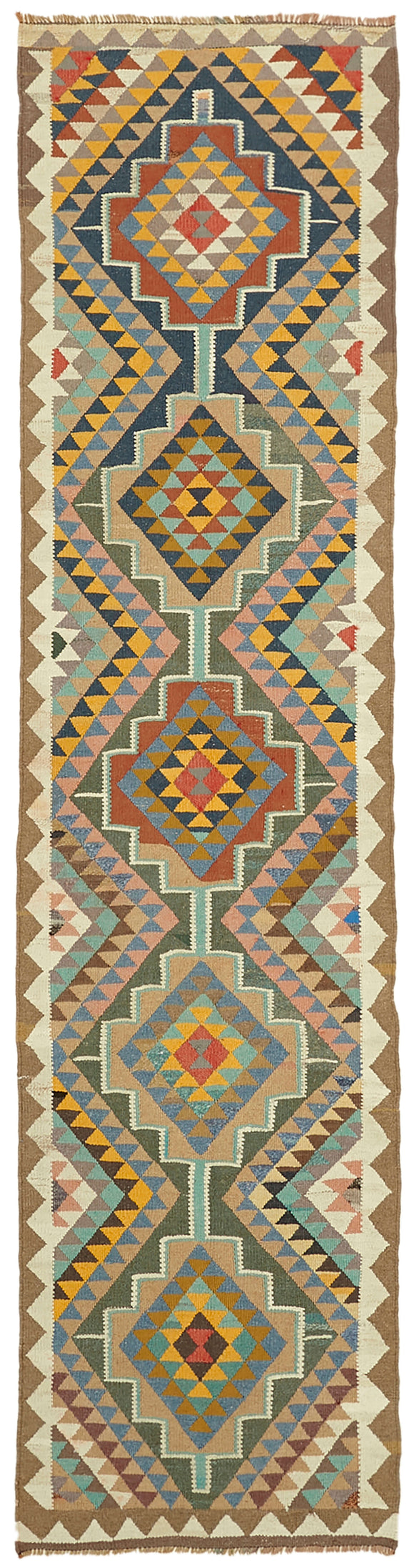 3x12 Vintage Tribal Kilim Runner -43050