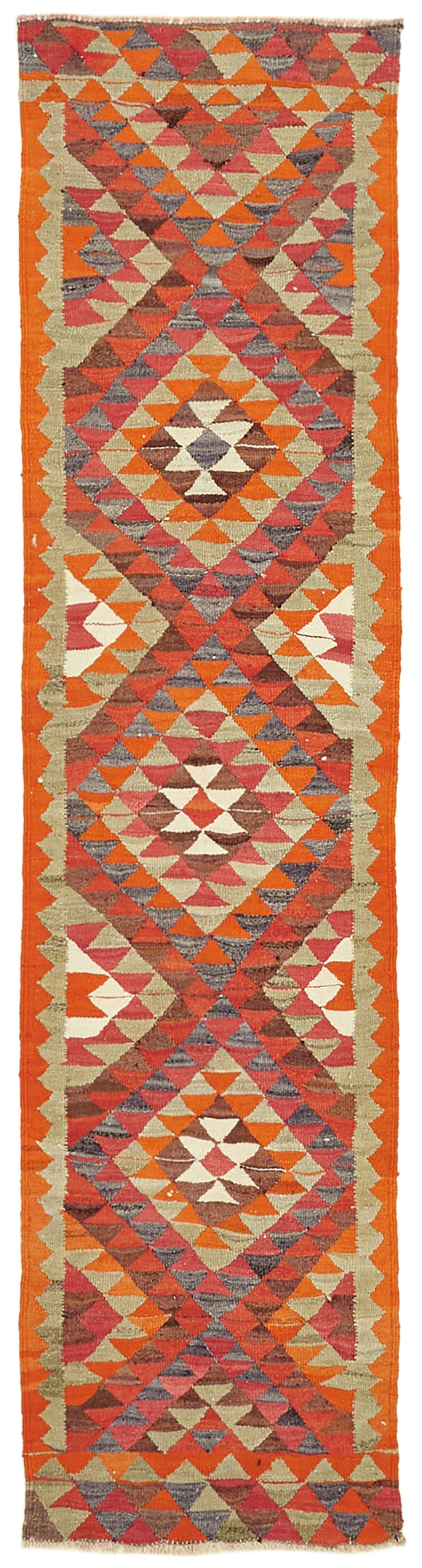 3x11 Vintage Tribal Kilim Runner -43052