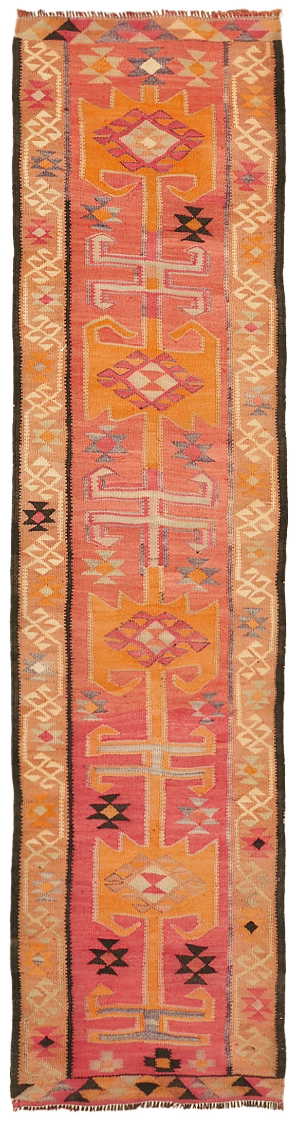 3x10 Vintage Tribal Kilim Runner -43053