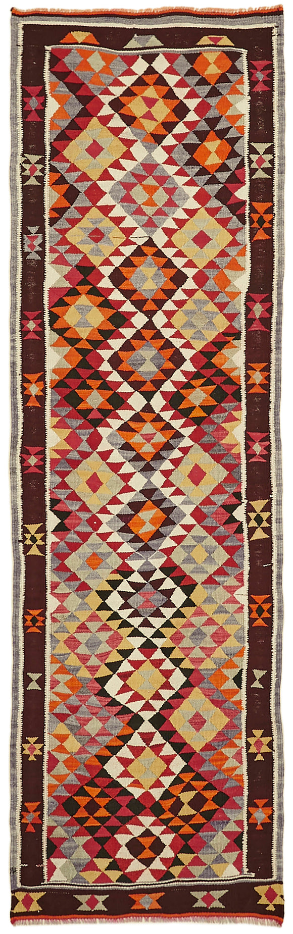 3x10 Vintage Tribal Kilim Runner -43054