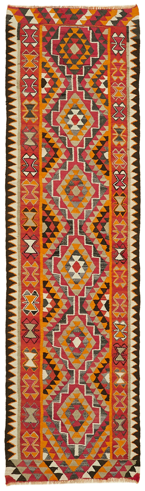 3x11 Vintage Tribal Kilim Runner -43055