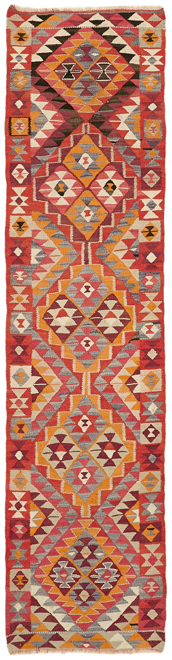 3x11 Vintage Tribal Kilim Runner -43056