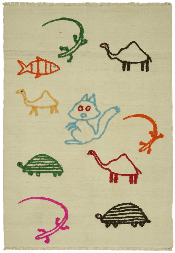 8x11 Handwoven Kilim Rug - 43371