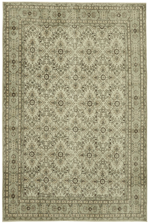 7x11 Vintage Turkish Hand-Knotted Rug - 43427