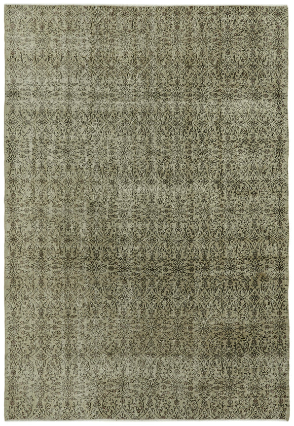 7x10 Vintage Turkish Hand-Knotted Rug - 43446