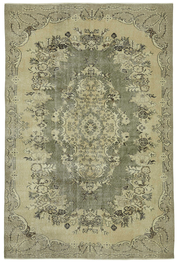 6x9 Vintage Turkish Hand-Knotted Rug - 43779