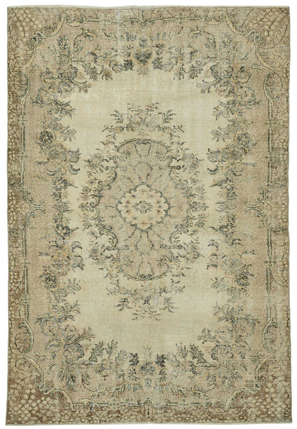 6x9 Vintage Turkish Hand-Knotted Rug - 43781