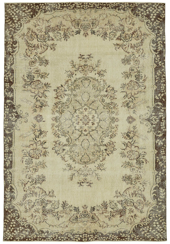 6x10 Vintage Turkish Hand-Knotted Rug - 43793