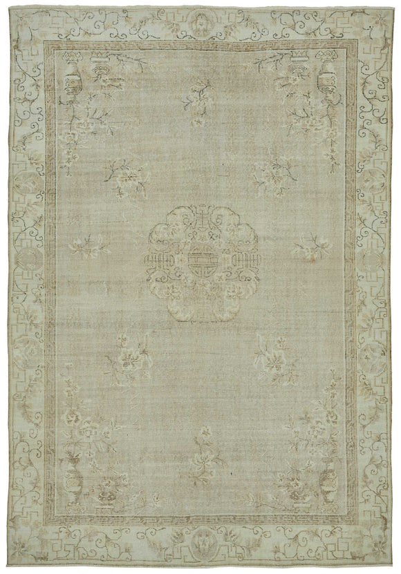 7x10 Vintage Turkish Hand-Knotted Rug - 43802