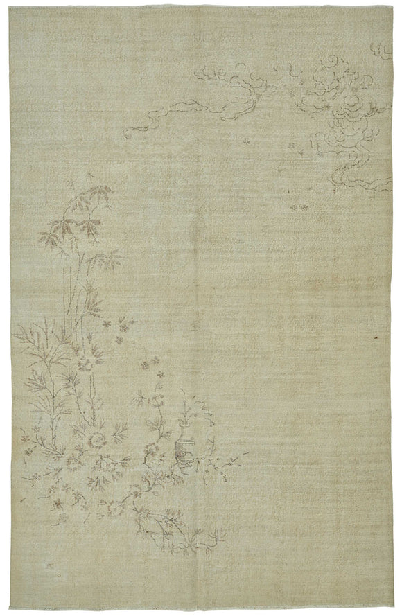 6x10 Vintage Turkish Hand-Knotted Rug - 43804