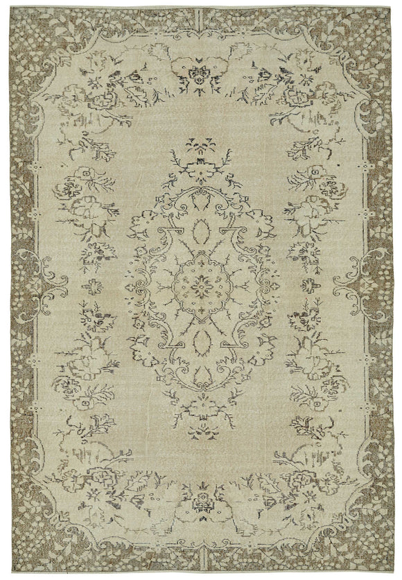 6x9 Vintage Turkish Hand-Knotted Rug - 43812