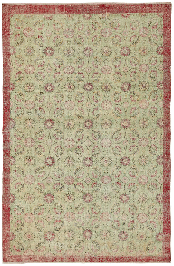 6x10 Vintage Turkish Hand-Knotted Rug - 43833