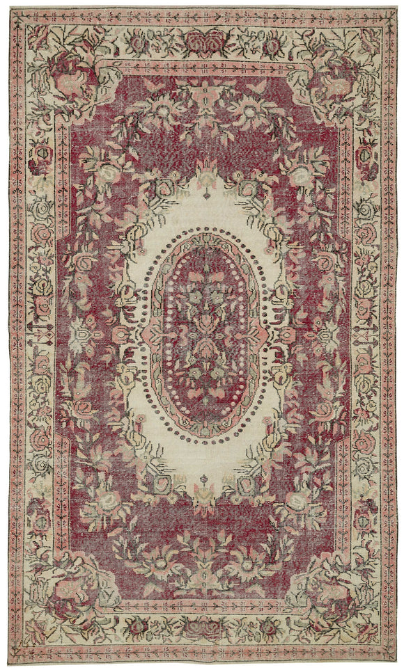 6x10 Vintage Turkish Hand-Knotted Rug - 43844