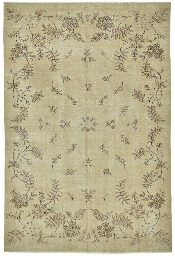 7x10 Vintage Turkish Hand-Knotted Rug - 43850