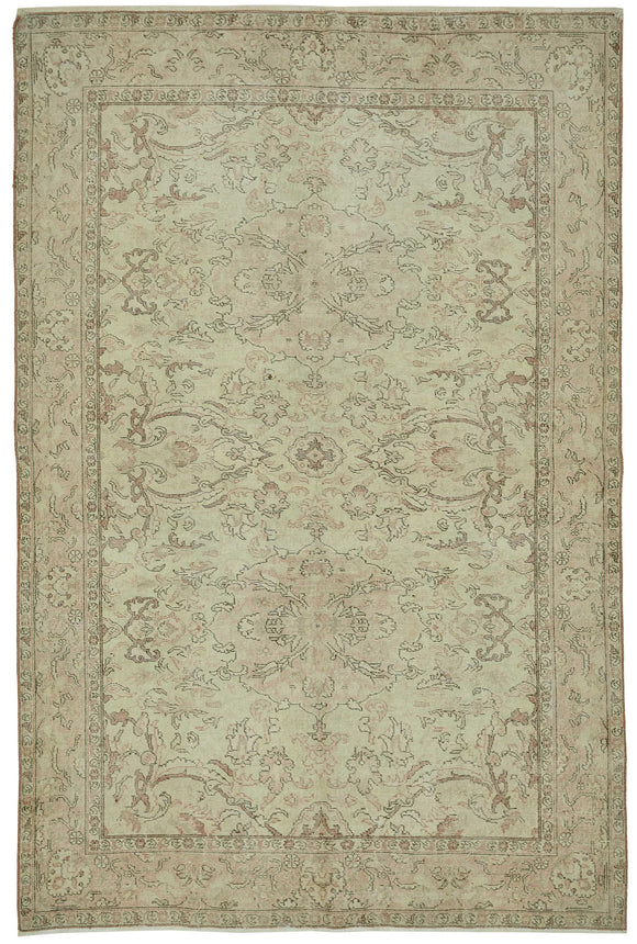 7x10 Vintage Turkish Hand-Knotted Rug - 43866