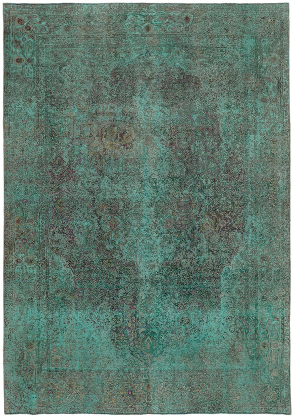 7' 10'' x 11' Turquoise Handmade Persian Rug