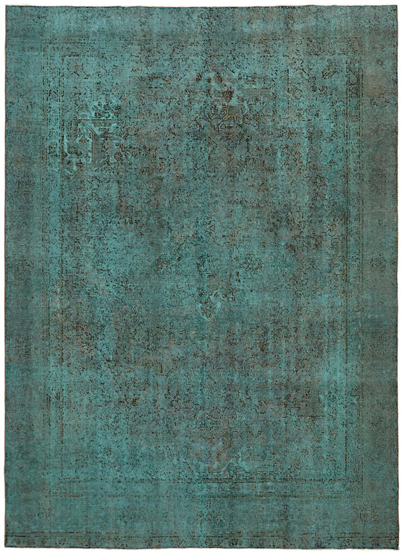 8' 9'' x 11' 10'' Turquoise Handmade Persian Rug