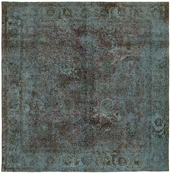 10' 10'' x 10' 10'' Blue Square Large Area Rug