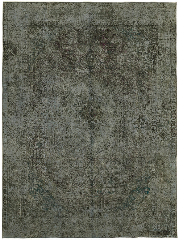 9' 8'' x 12' 8'' Handmade Large Grey Rug