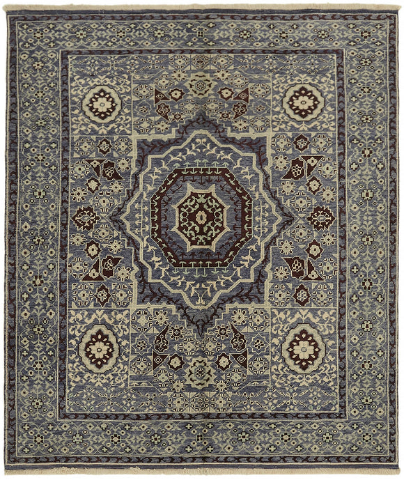 6x5 Hand-Knotted Oushak Rug - 44452