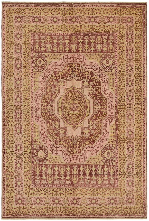 5x8 Hand-Knotted Oushak Rug - 44459