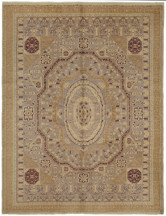 6' 11'' x 8' 8'' Hand-Knotted Oushak Area Rug