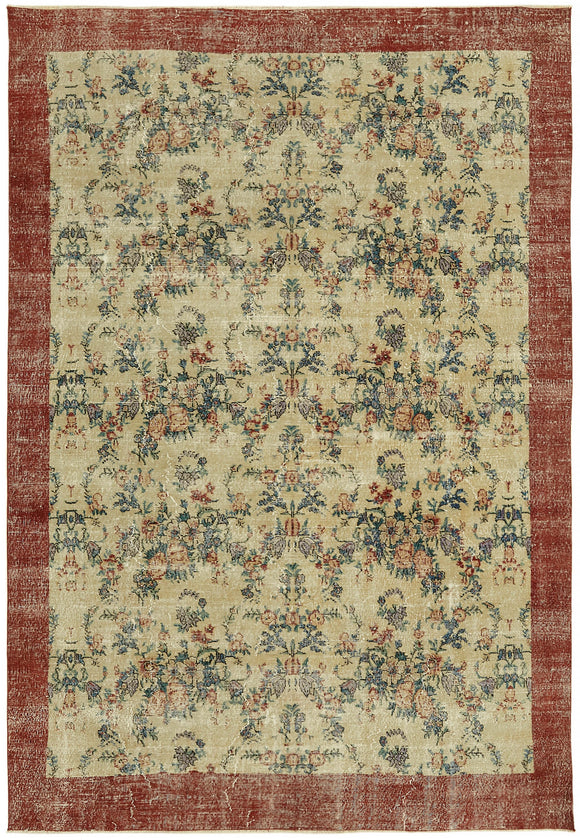 8x11 Vintage Turkish Hand-Knotted Rug - 44495