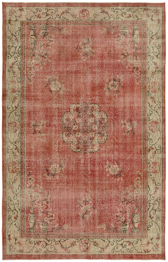 7x11 Red Vintage Rug - 44516