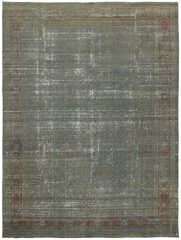 9' 8'' x 12' 7'' Handmade Large Grey Rug