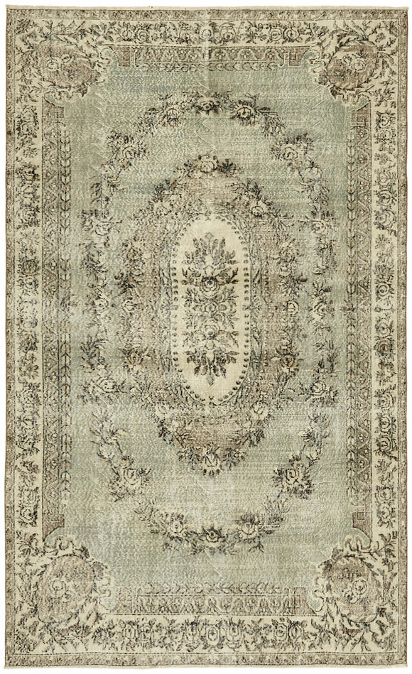 7x11 Vintage Turkish Hand-Knotted Rug - 44713